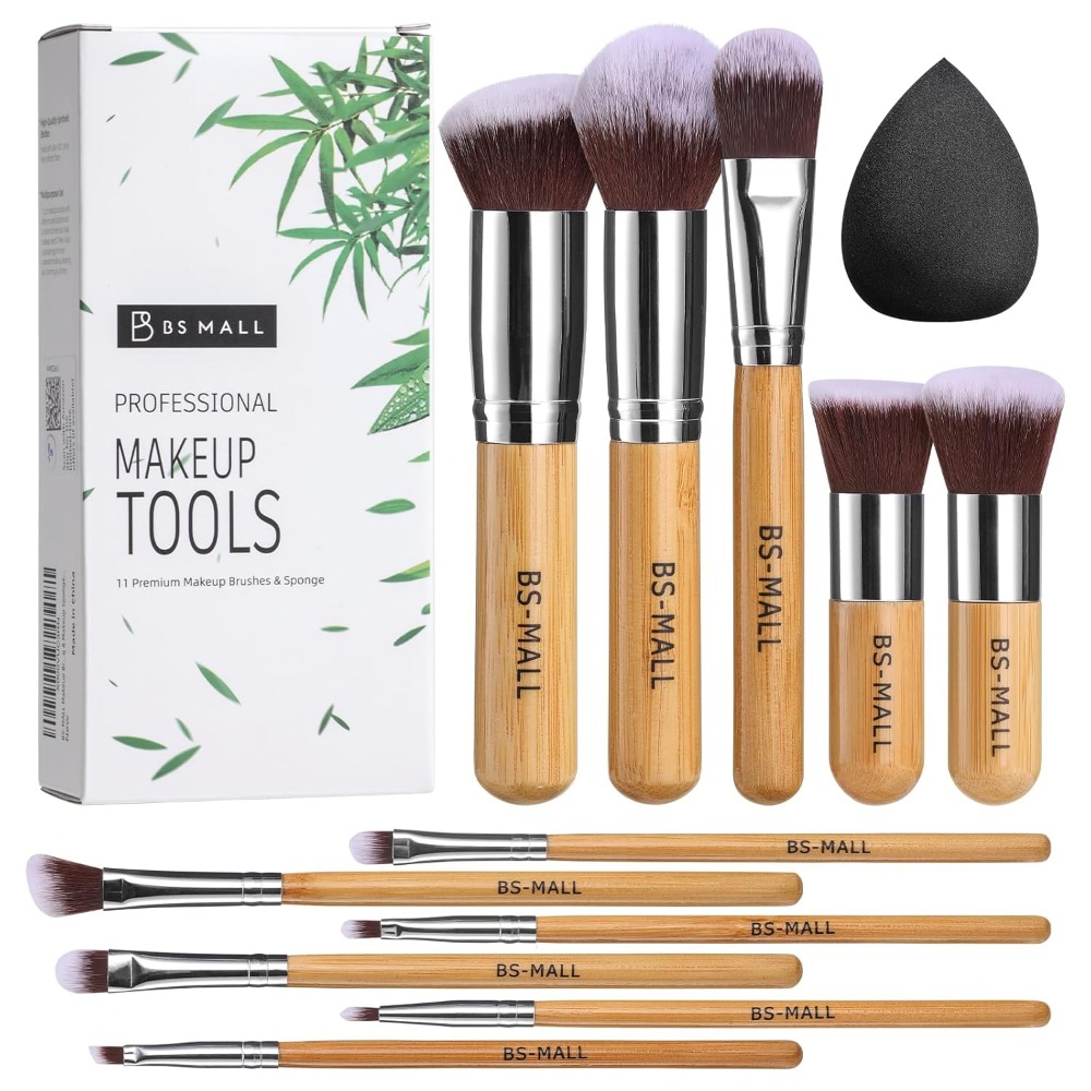 Group Head Brush - BS-MALL Makeup Brush Set 11Pcs Bamboo