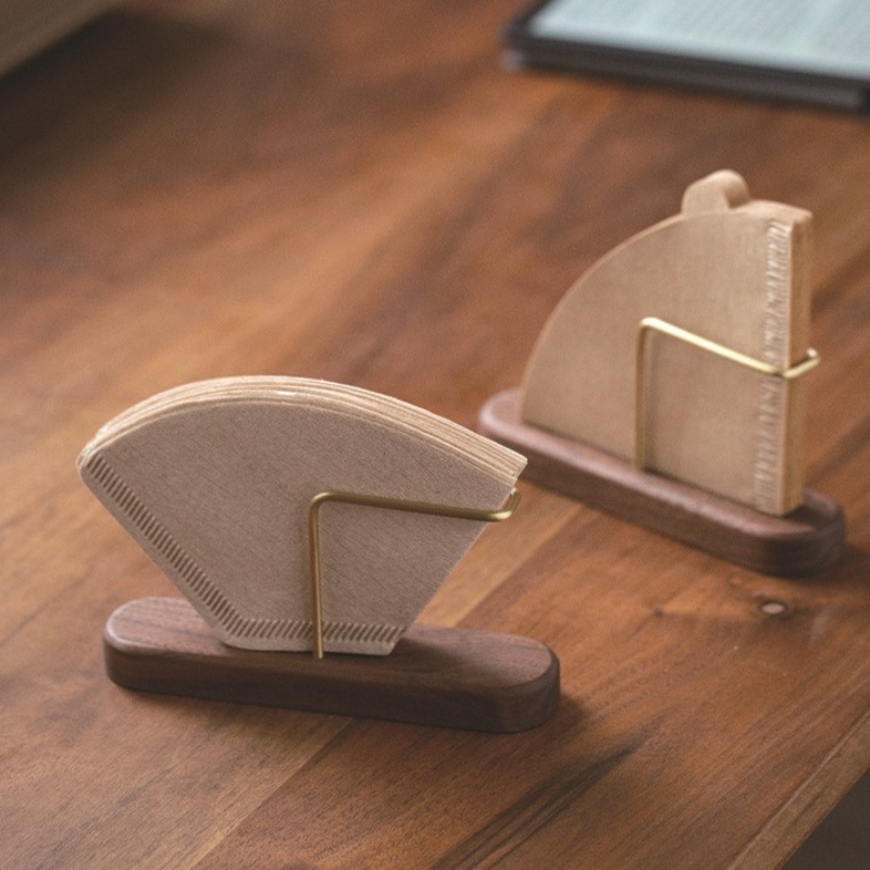 Coffee Equipment V60 - Walnut & Brass Coffee Filter Holder