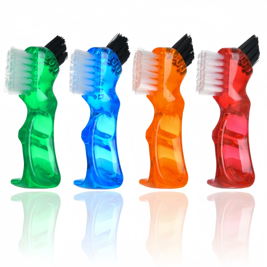 Group Head Brush - 4PCS Denture Cleaning Brush Portable Double