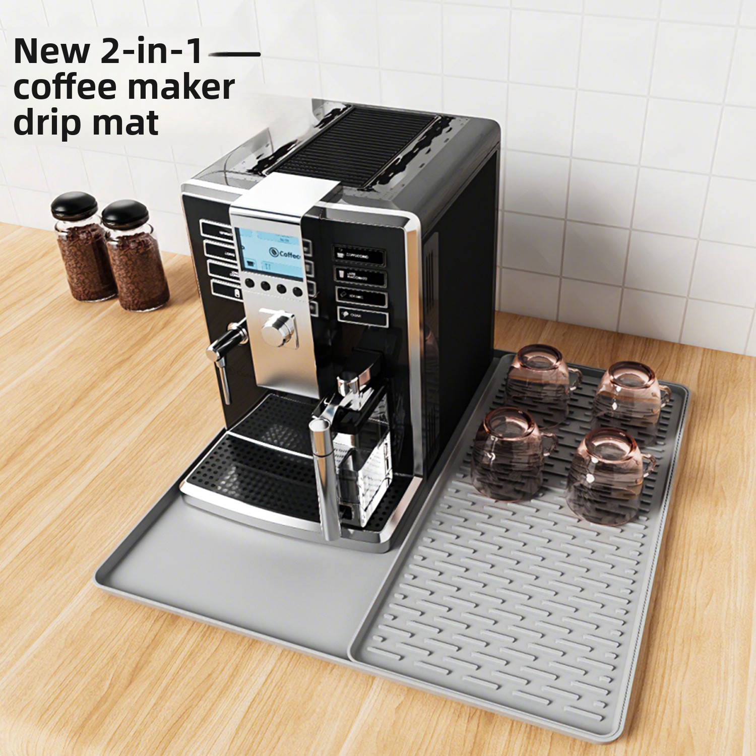 Coffee Equipment Tray - Silicone Coffee Machine Mat Non Slip