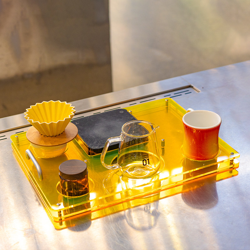 Coffee Equipment Tray - Acrylic coffee tray, used to store
