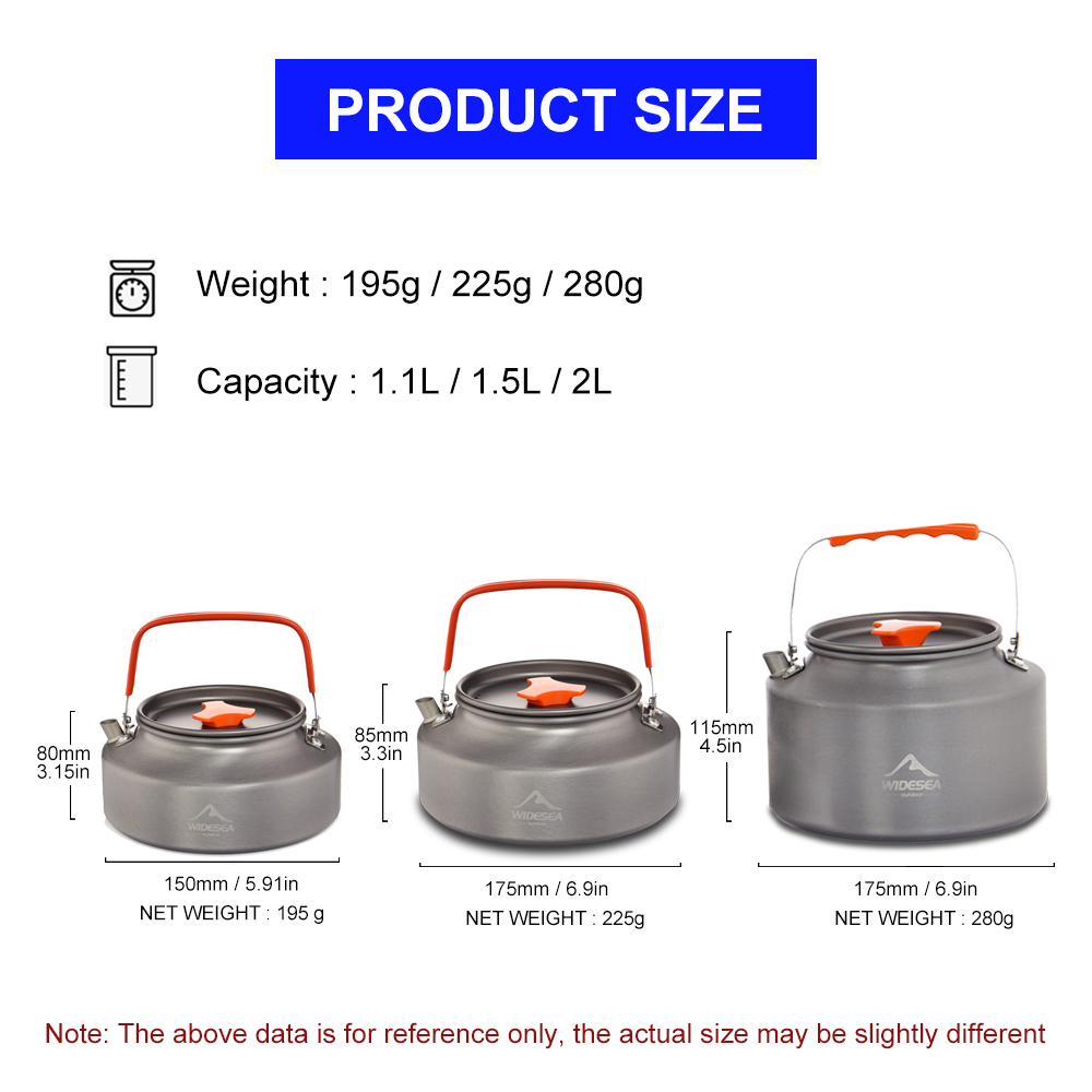 Widesea 1.1L 2L1.5L Camping Wa - Coffee Equipment For Camping recension och pris