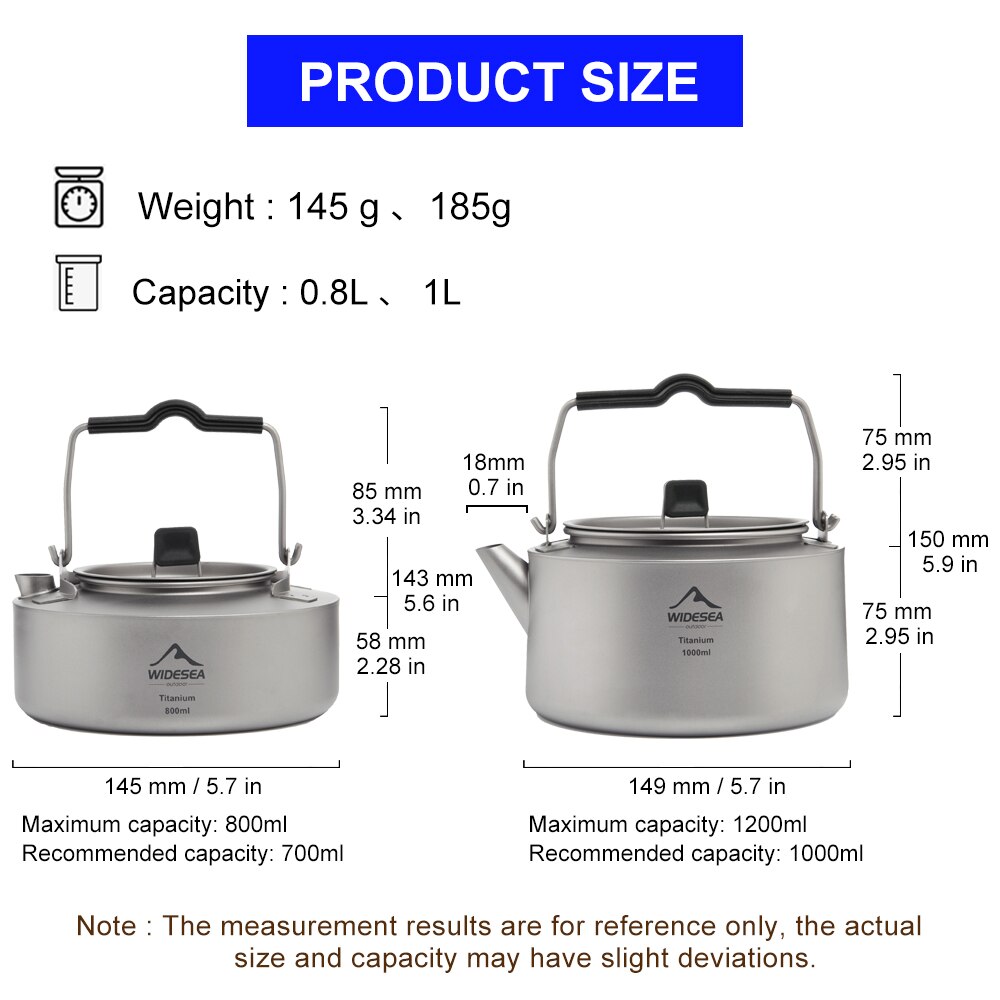Widesea Camping Titanium Kettl - Coffee Equipment And Supplies recension och pris