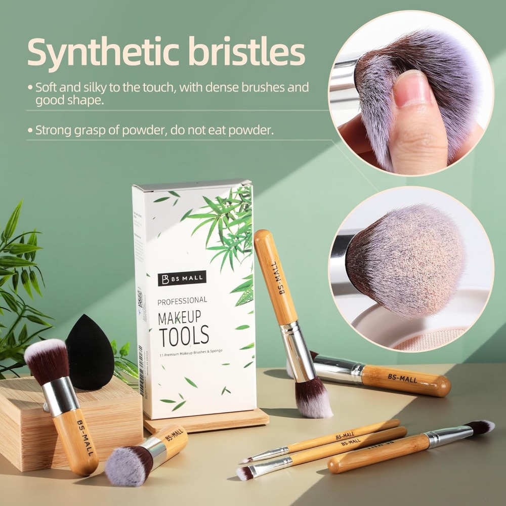 BS-MALL Makeup Brush Set 11Pcs - Group Head Brush recension och pris