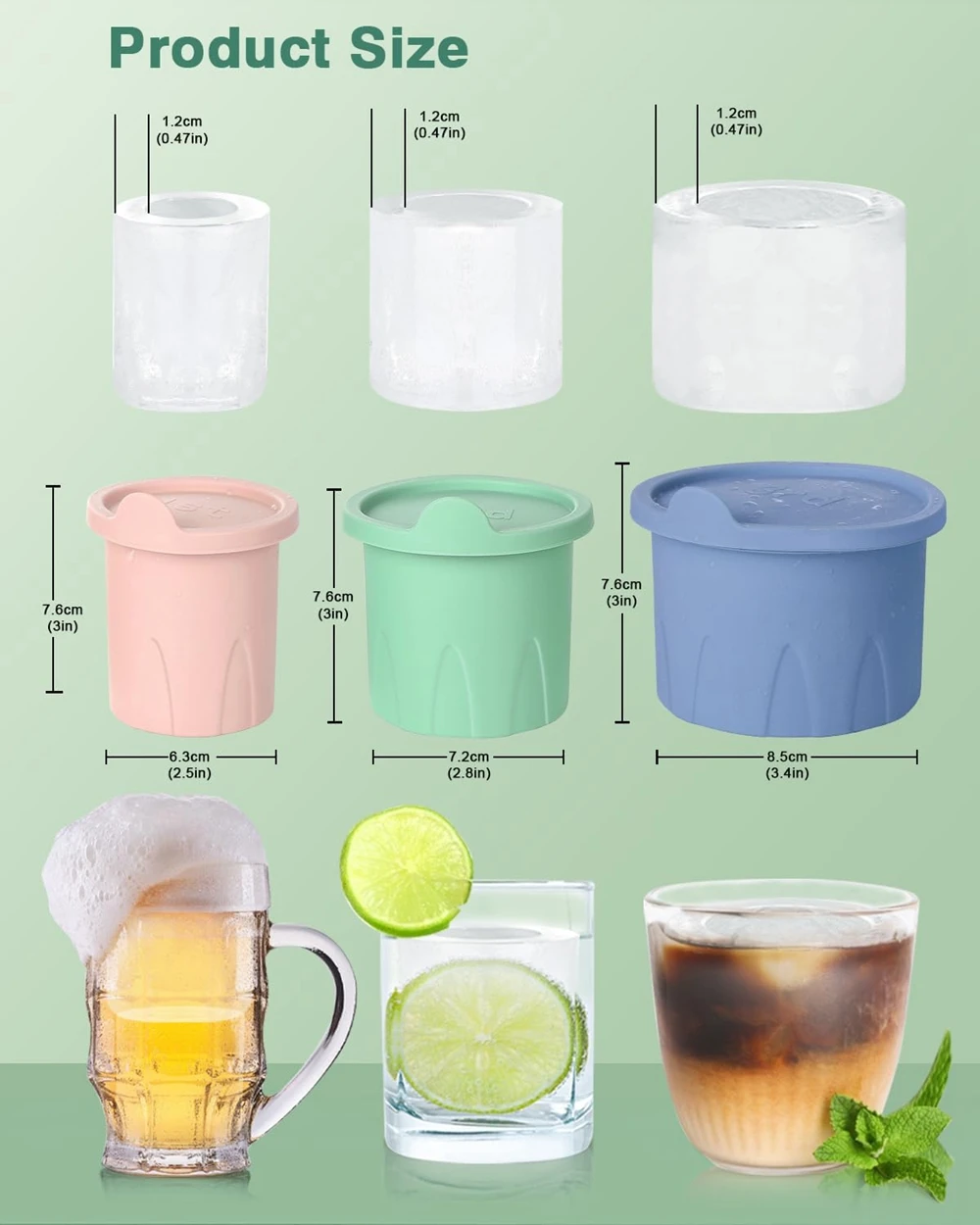 Large Ice Cube Tray Silicone C - Coffee Equipment Tray recension och pris