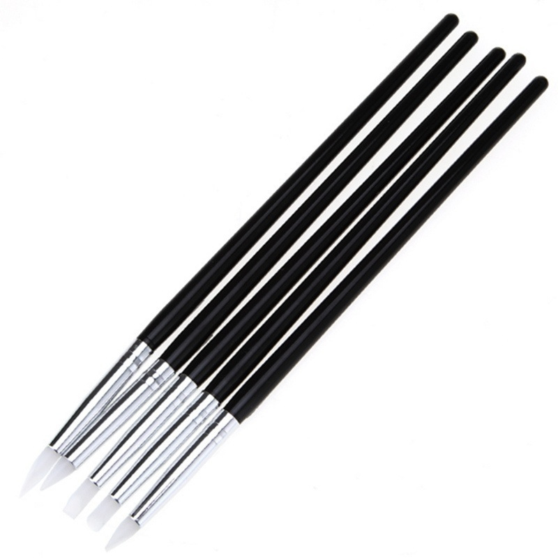 5Pcs Professional Silicone Nai - Group Head Brush recension och pris