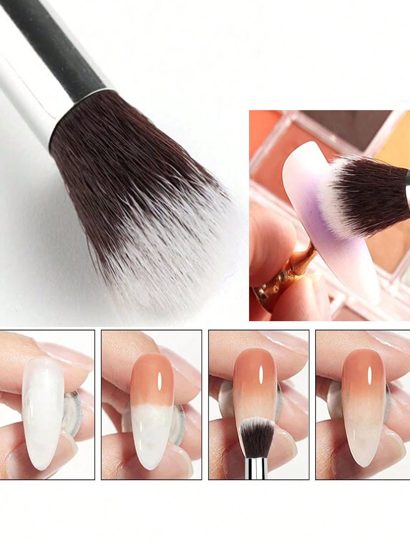 2Pcs Ombre Nail Art Brush Set  - Group Head Brush recension och pris