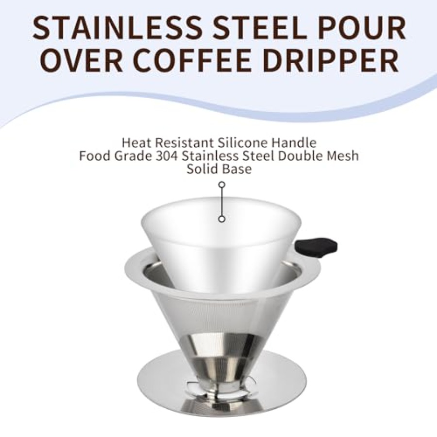 Stainless Steel Pour Over Coff - Coffee Equipment For Camping recension och pris