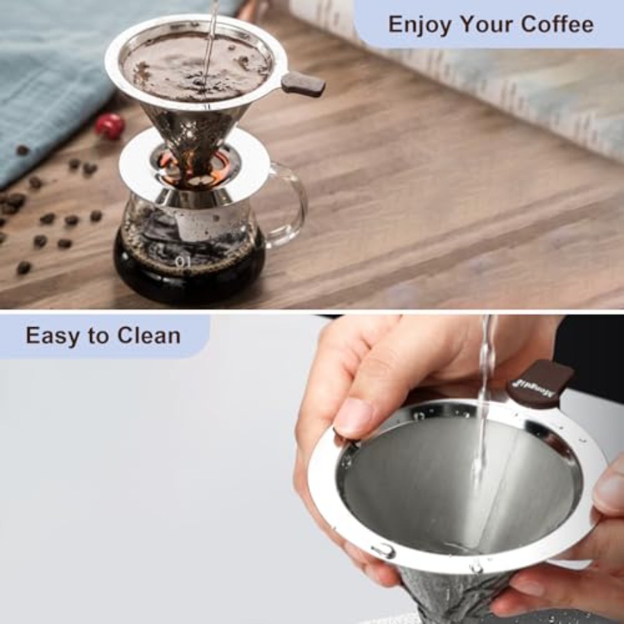 Stainless Steel Pour Over Coff - Coffee Equipment For Camping recension och pris