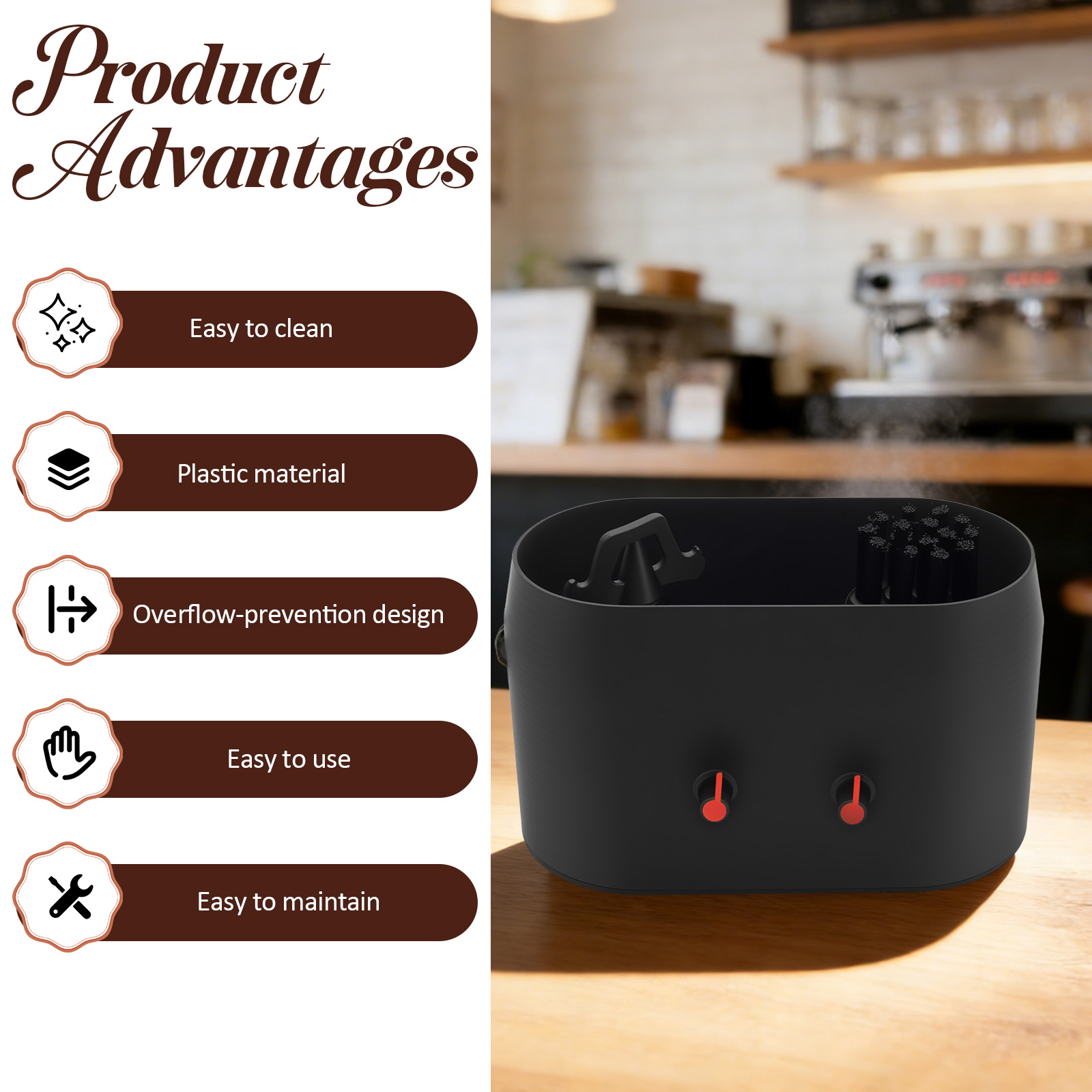 Automatic Knock Box Cleaner El - Group Head Brush recension och pris