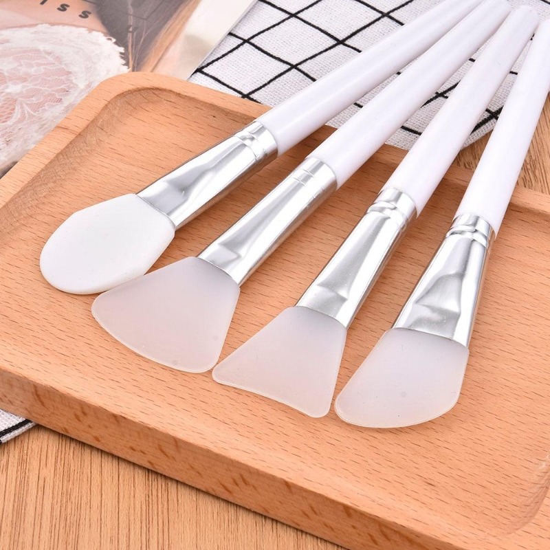 4Pcs/set White Makeup Silicone - Group Head Brush recension och pris