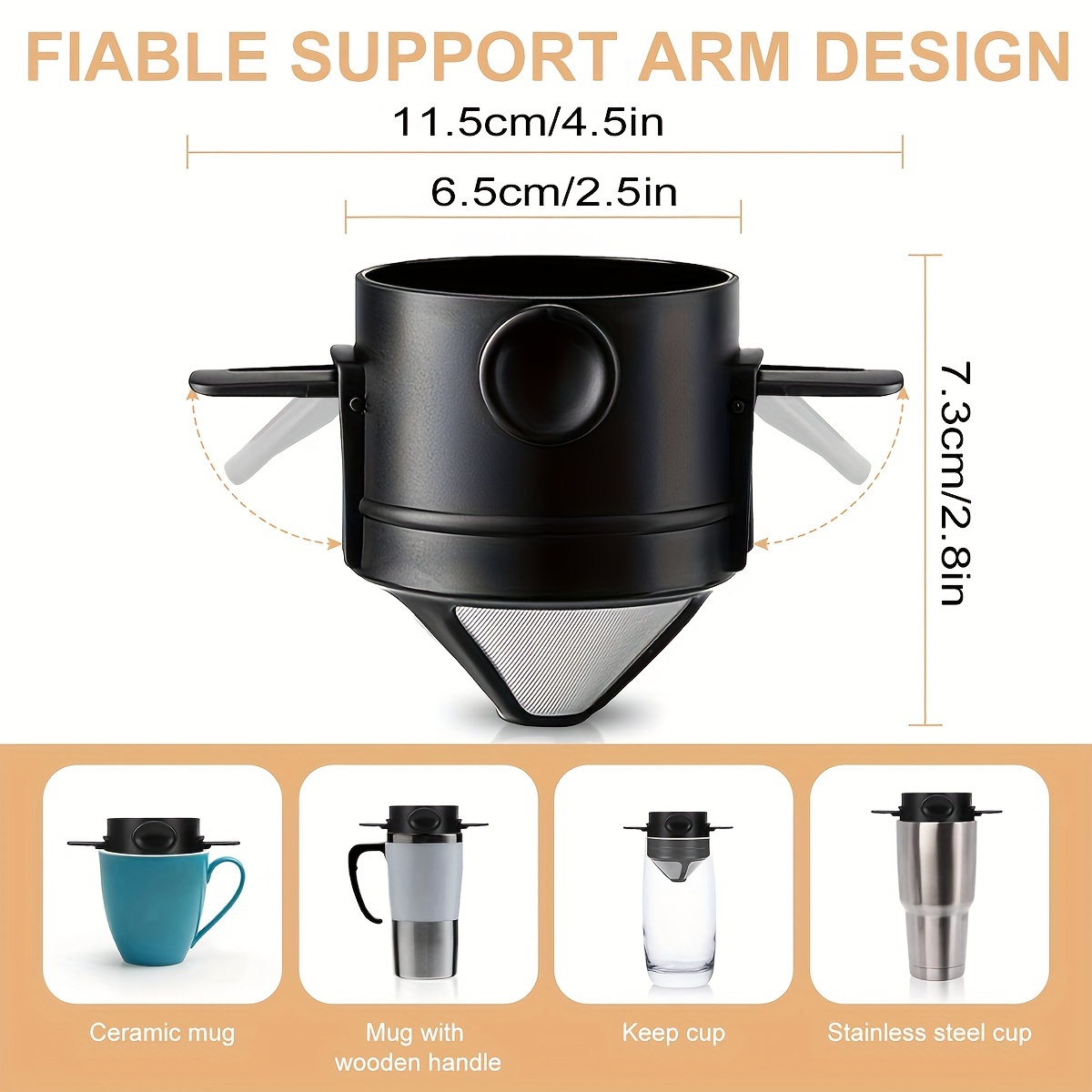 Coffee Filter Cup Portable Reu - Coffee Equipment For Camping recension och pris